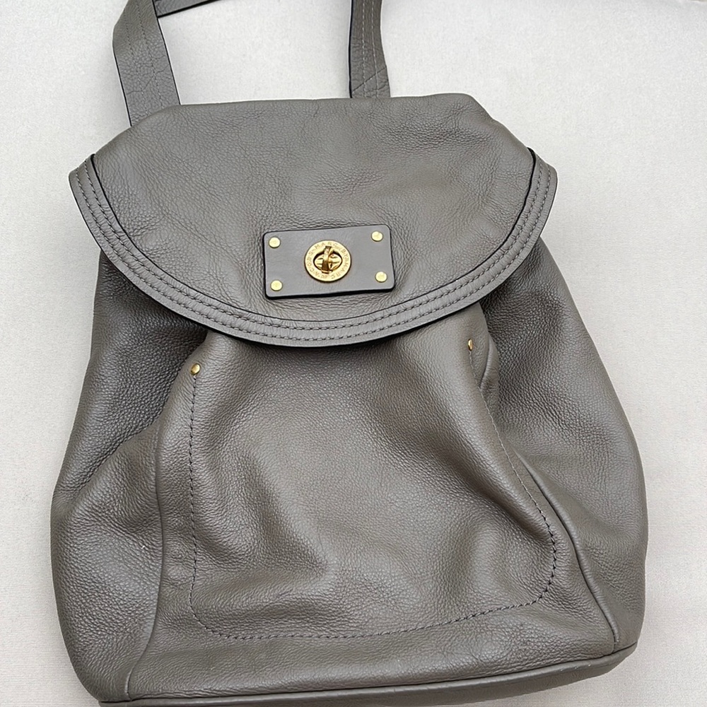 Marc by Marc Jacobs Grey Leather Back Pack